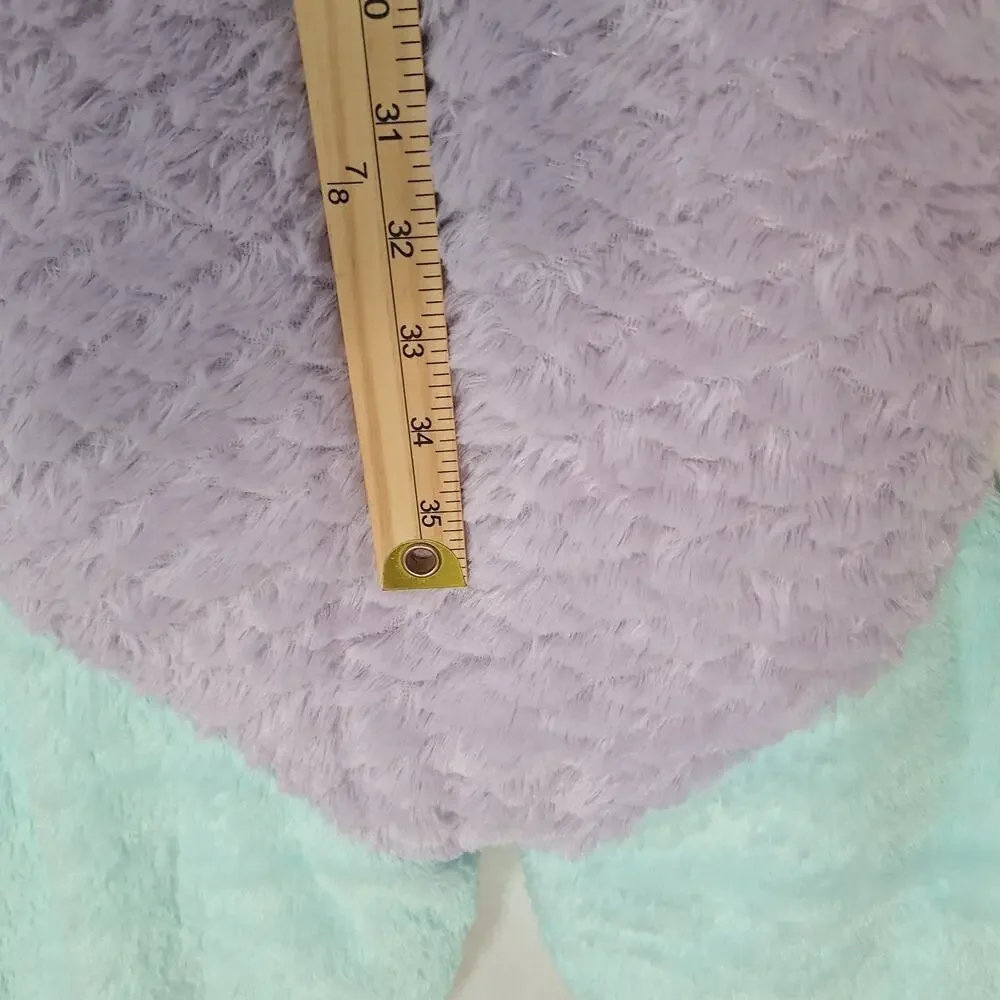 AUTHENTIC KIDS Mermaid Tail Preschool Nap Blanket Sleeping Bag Purple Fuzzy Cozy